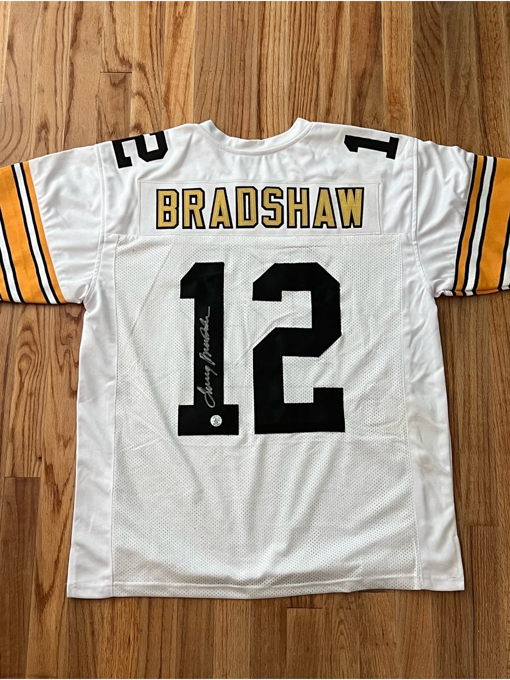 Terry Bradshaw Signed Jersey Pittsburgh Steelers Autographed Radtke COA White XL